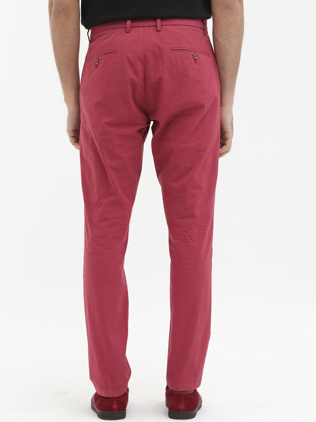 RARE RABBIT Men Harlow Mid-Rise Regular Fit Cotton Trousers