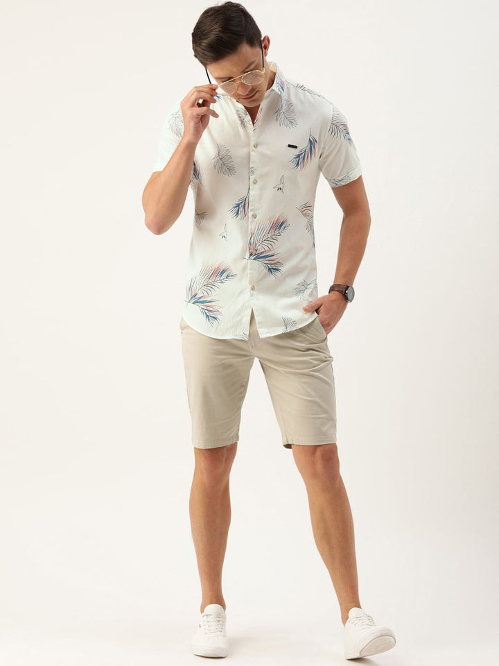 The Indian Garage Co Men Slim Fit Conversational Printed Resortwear Shirt