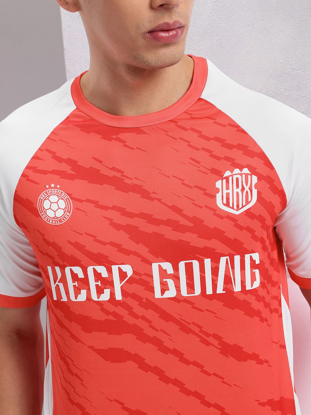 HRX by Hrithik Roshan Brand Logo Printed Football T-shirt