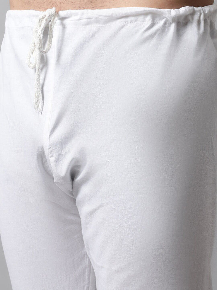 Jompers Ethnic Motifs Embroidered Chikankari Pure Cotton Kurta with Churidar