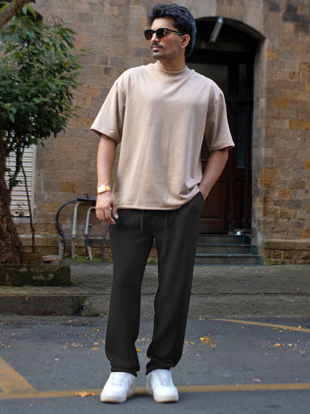 Powerlook Men Cotton Regular-Fit Track Pants