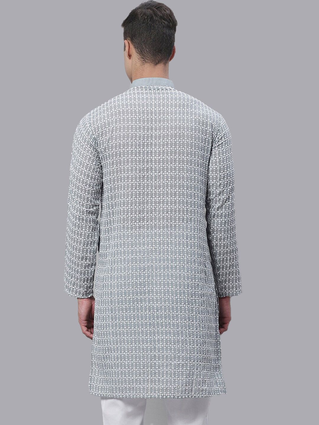 SOJANYA Geometric Embroidered Thread Work Pure Cotton Kurta