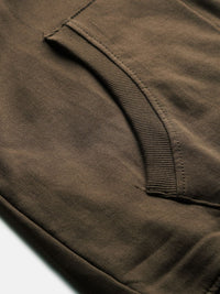 The Indian Garage Co Men Olive Green & Off-White Colourblocked Hooded Sweatshirt