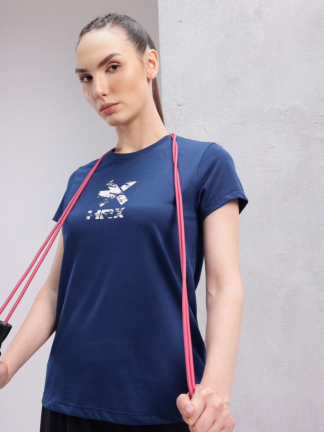 HRX by Hrithik Roshan Typography Print Training T-shirt