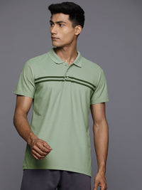 HRX by Hrithik Roshan Men Striped Polo Collar T-shirt