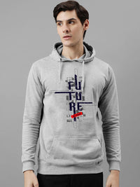 ADRO Men Printed Hooded Pullover Sweatshirt