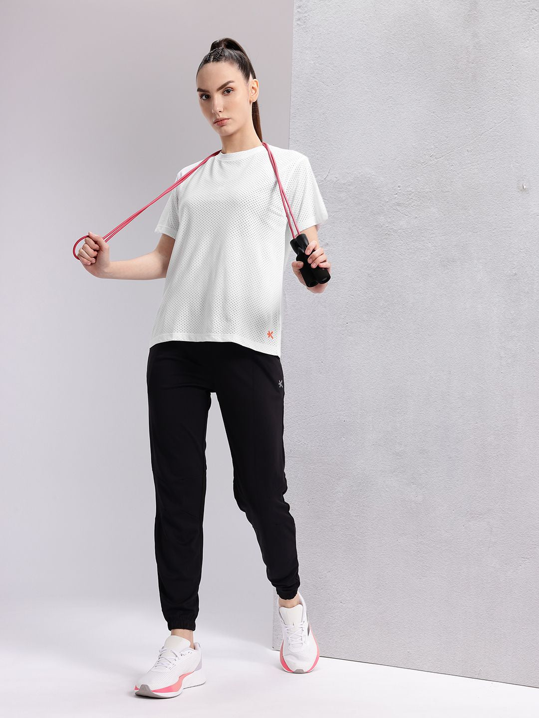 HRX by Hrithik Roshan Women Perforated Rapid-Dry Training T-shirt