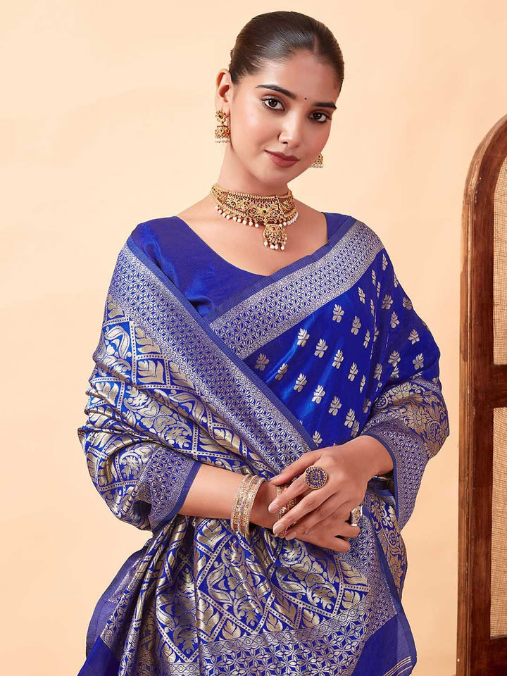 KALINI Woven Design Zari Banarasi Saree