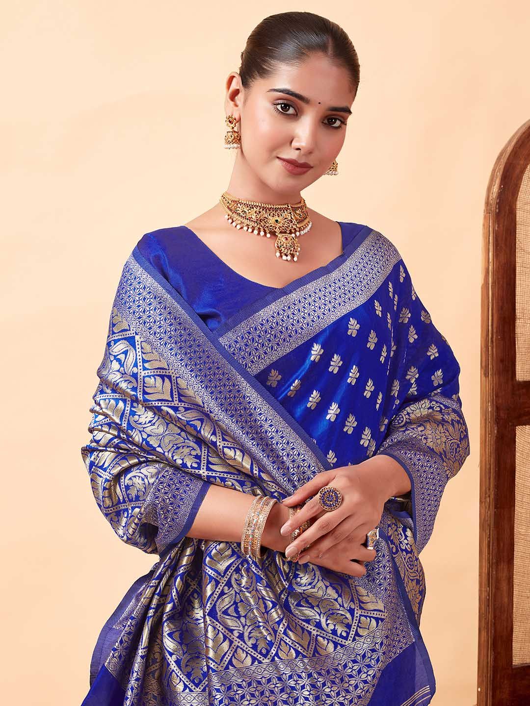 KALINI Woven Design Zari Banarasi Saree