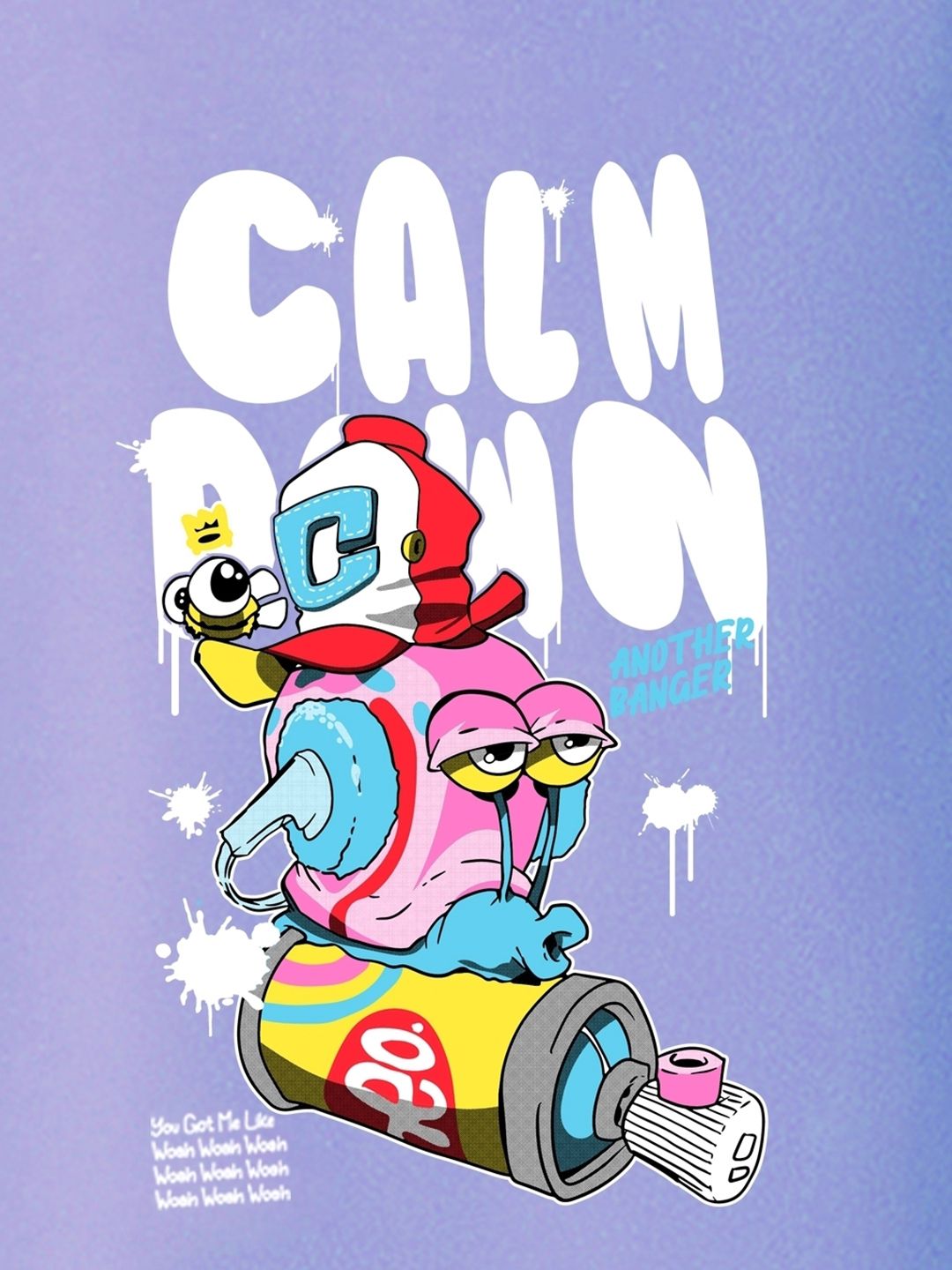 Bewakoof Calm Down Graphic Printed Oversized T-shirt