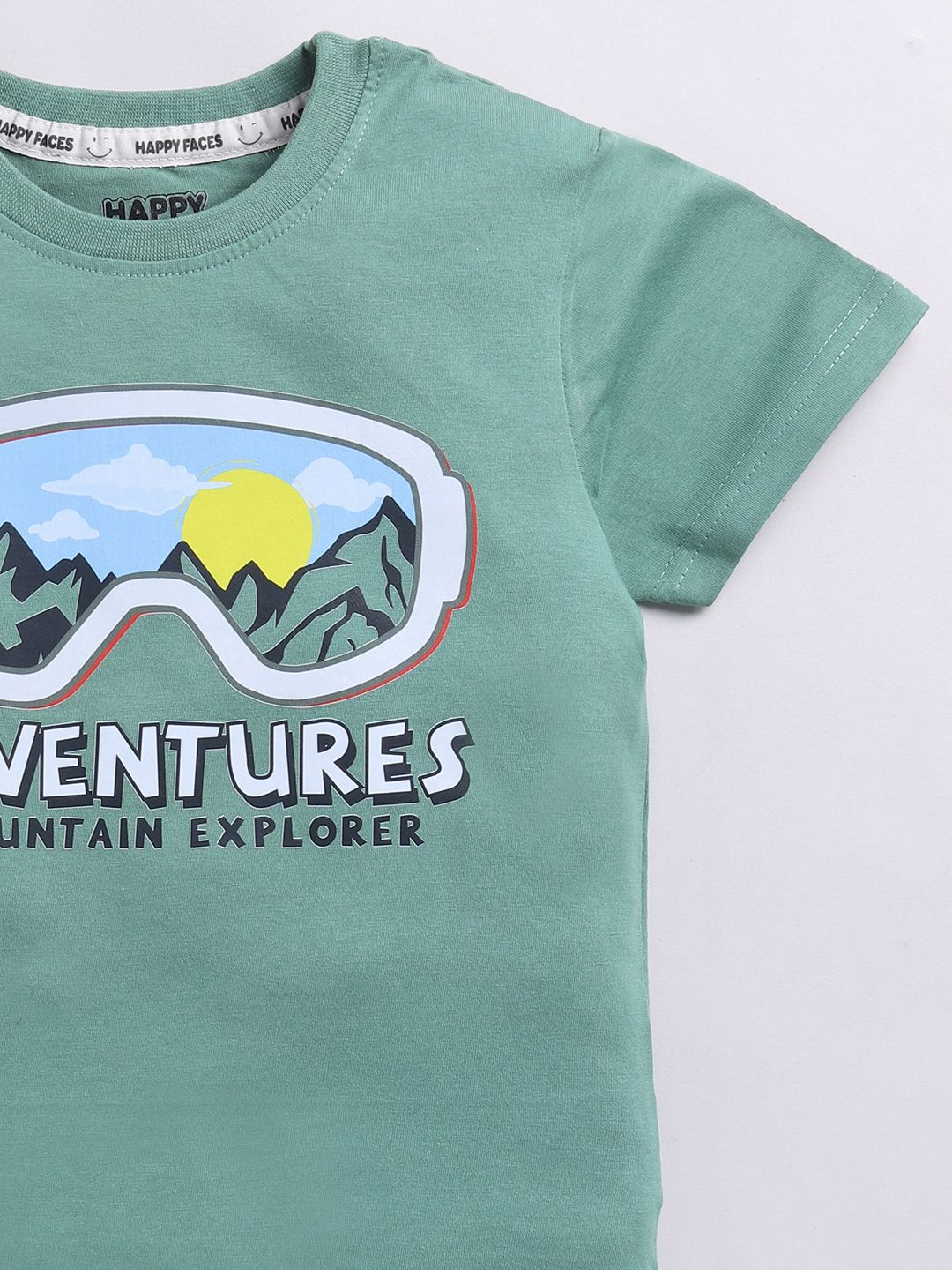 Happy Faces Kids Boys Graphic Printed Pure Cotton T-Shirt