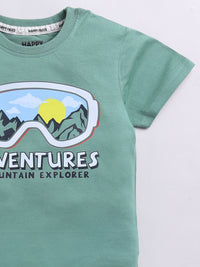 Happy Faces Kids Boys Graphic Printed Pure Cotton T-Shirt