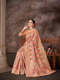 Silk Land Floral Woven Design Zari Saree