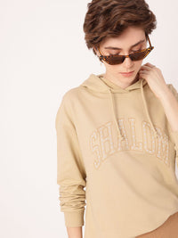 DressBerry Hooded Cotton Terry Relaxed Fit Sweatshirt
