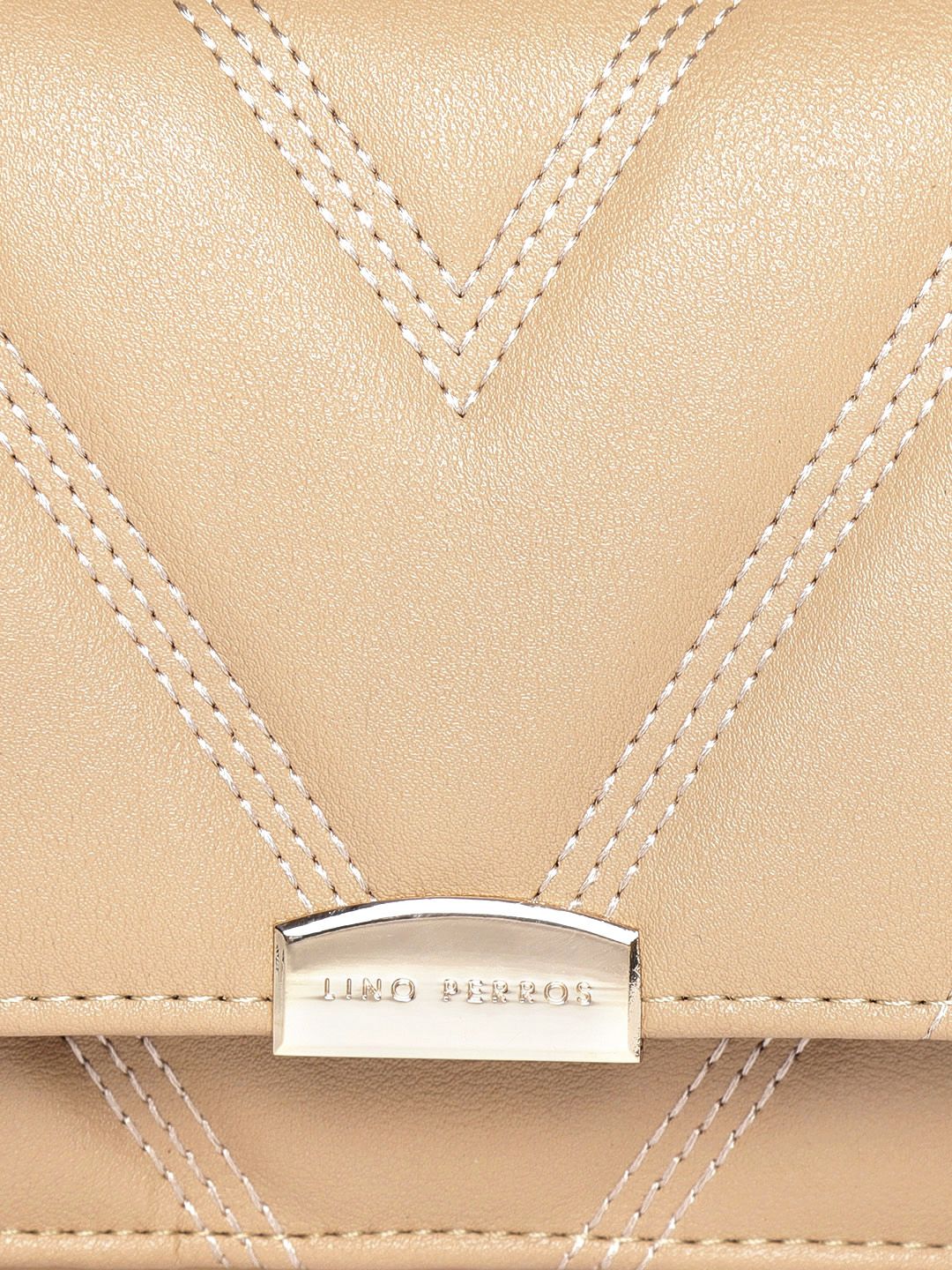 Lino Perros Beige Solid Shoulder Bag