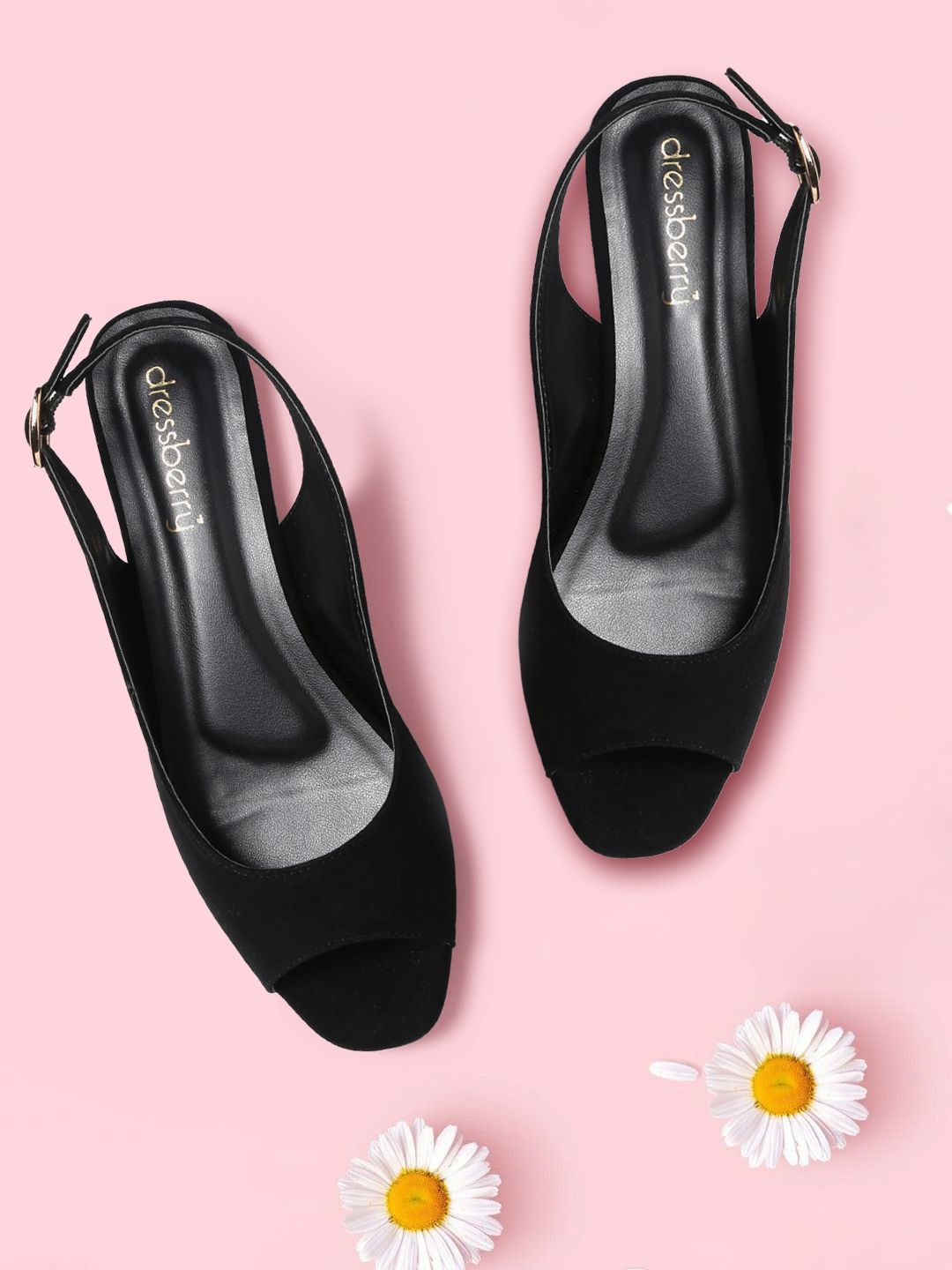 DressBerry Women Black Solid Flats