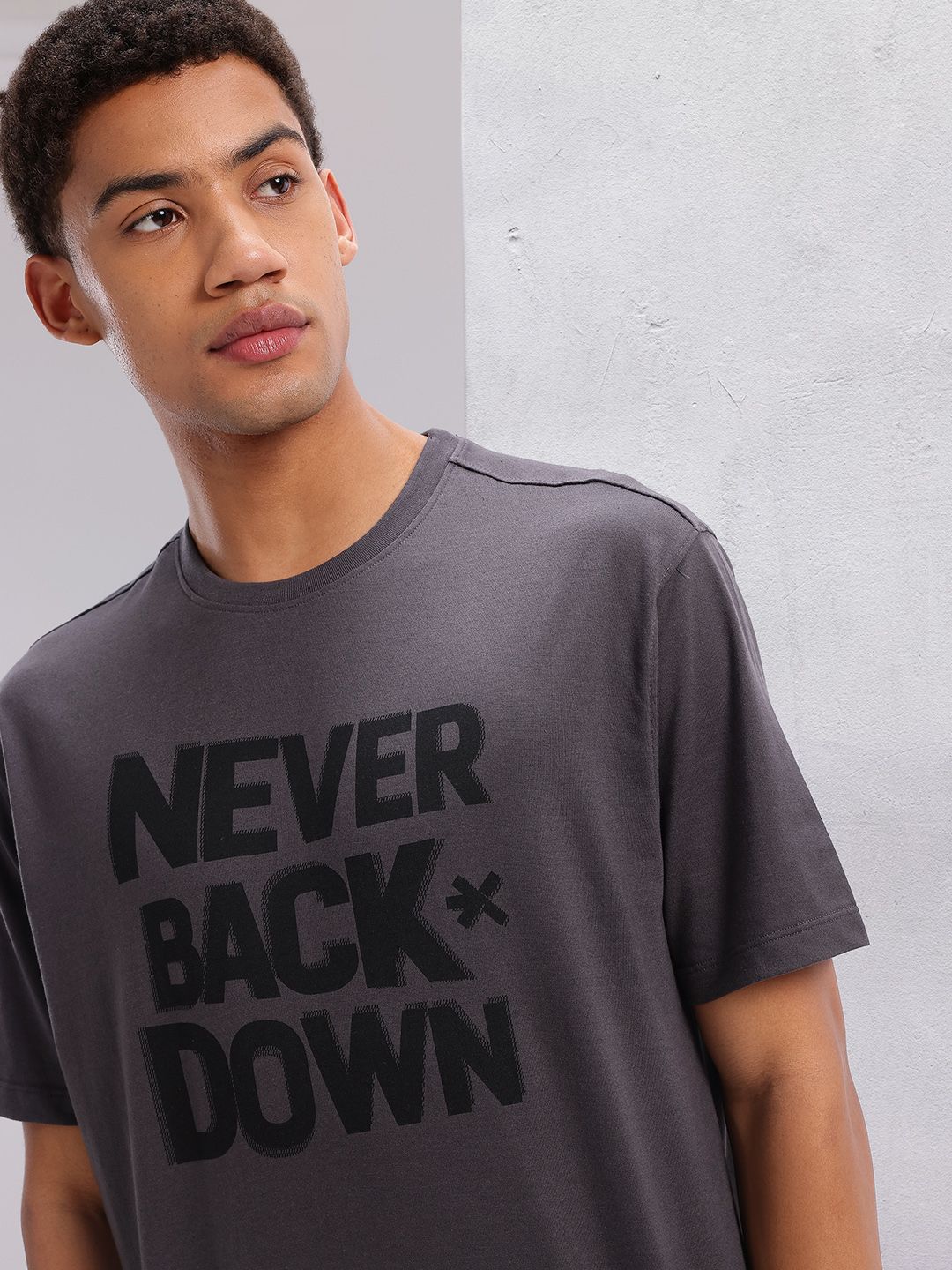 HRX by Hrithik Roshan Typography Printed Relaxed Fit Training T-shirt