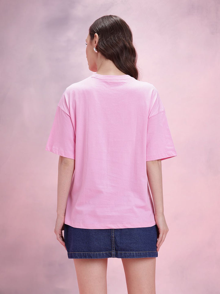 DressBerry The Mandalorian Print Drop-Shoulder Sleeves Pure Cotton Oversized T-shirt