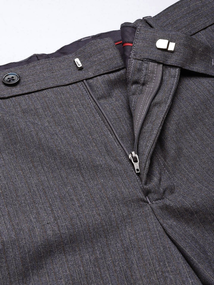 Park Avenue Men Striped Formal Trousers