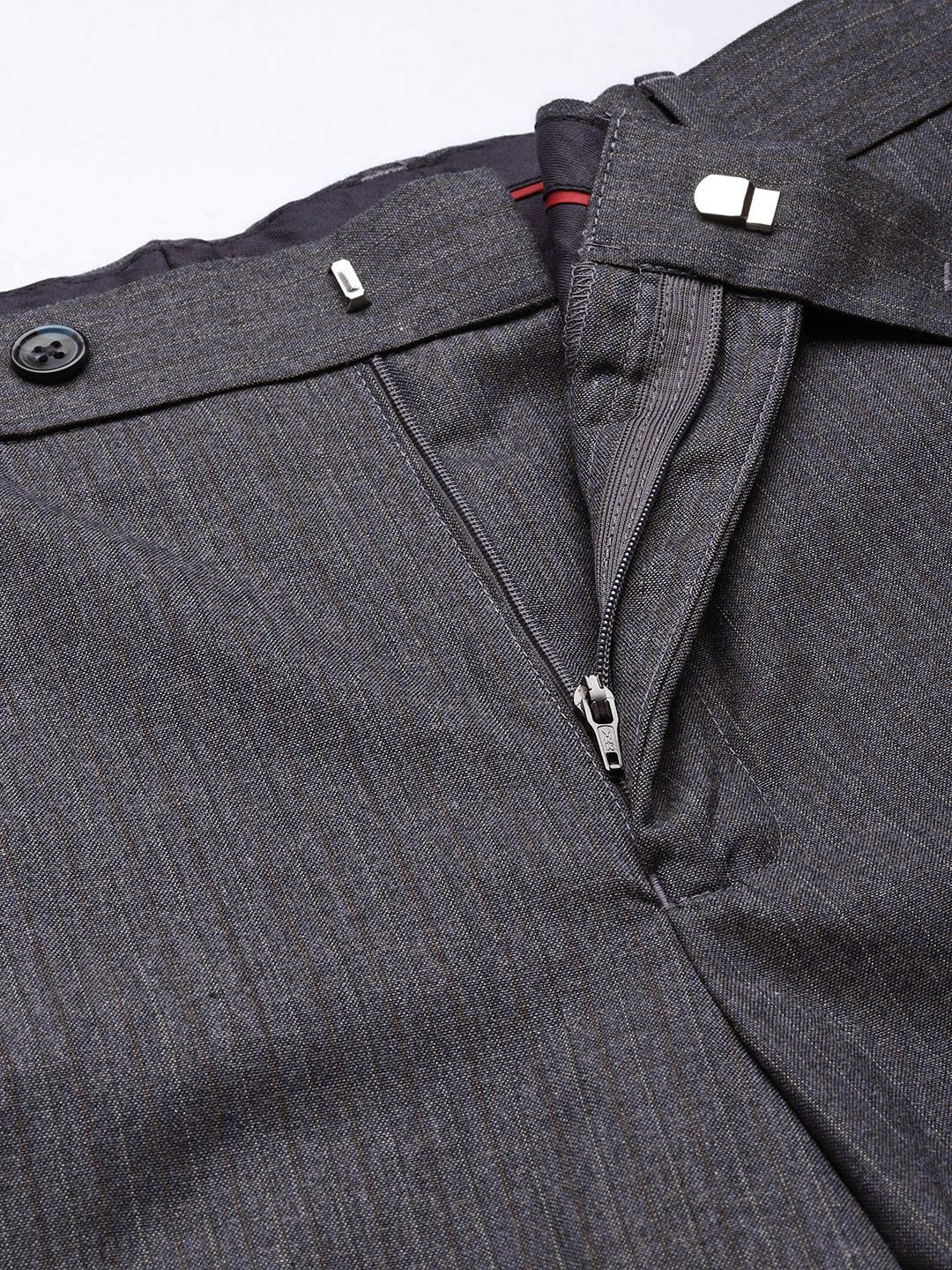 Park Avenue Men Striped Formal Trousers