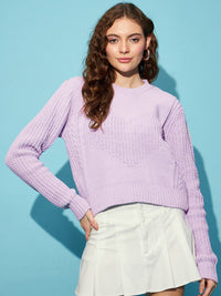 STREET 9 Ribbed Acrylic Pullover