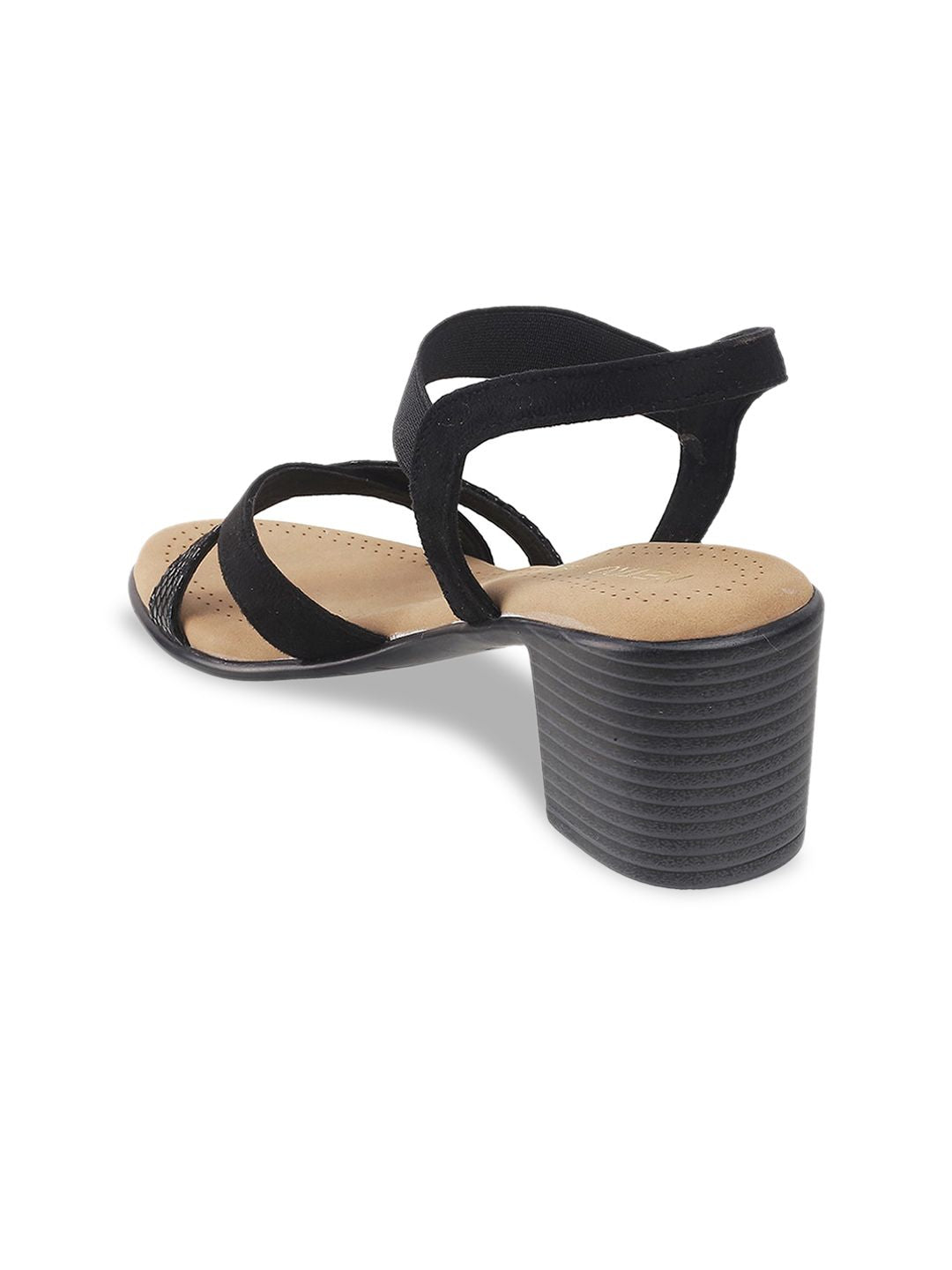 Metro Women Black Block Sandals