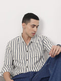 ether Zen Pure Cotton Striped Casual Shirt