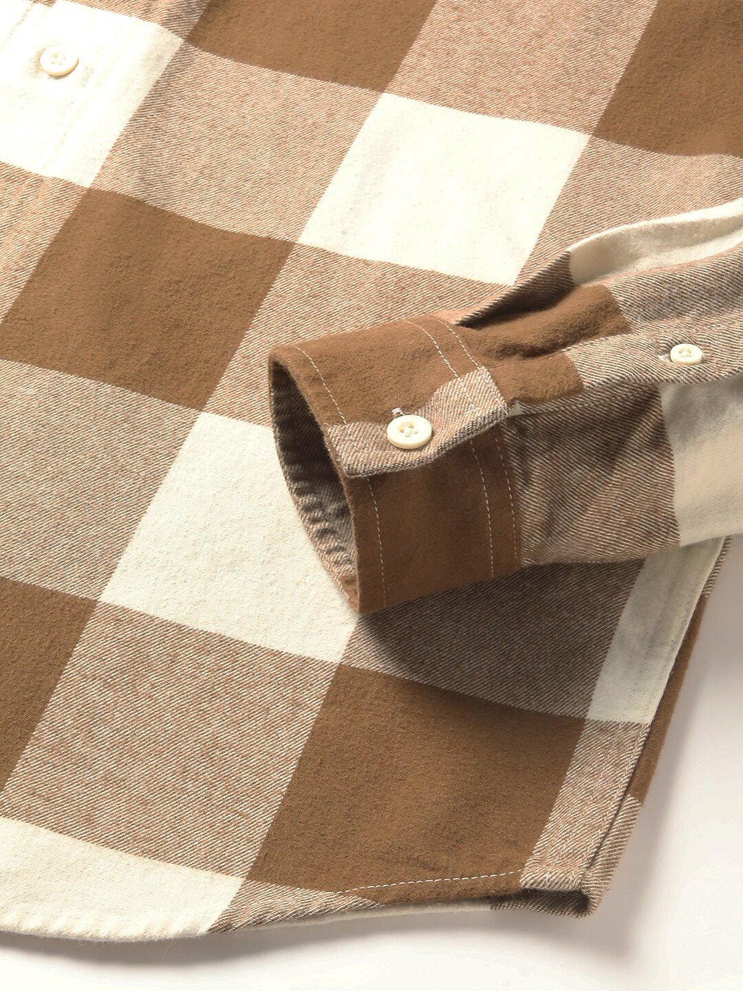 THE BEAR HOUSE Relaxed Boxy Checked Cotton Casual Shirt