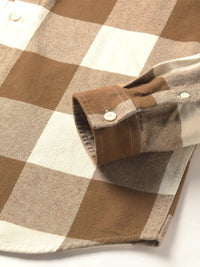 THE BEAR HOUSE Relaxed Boxy Checked Cotton Casual Shirt