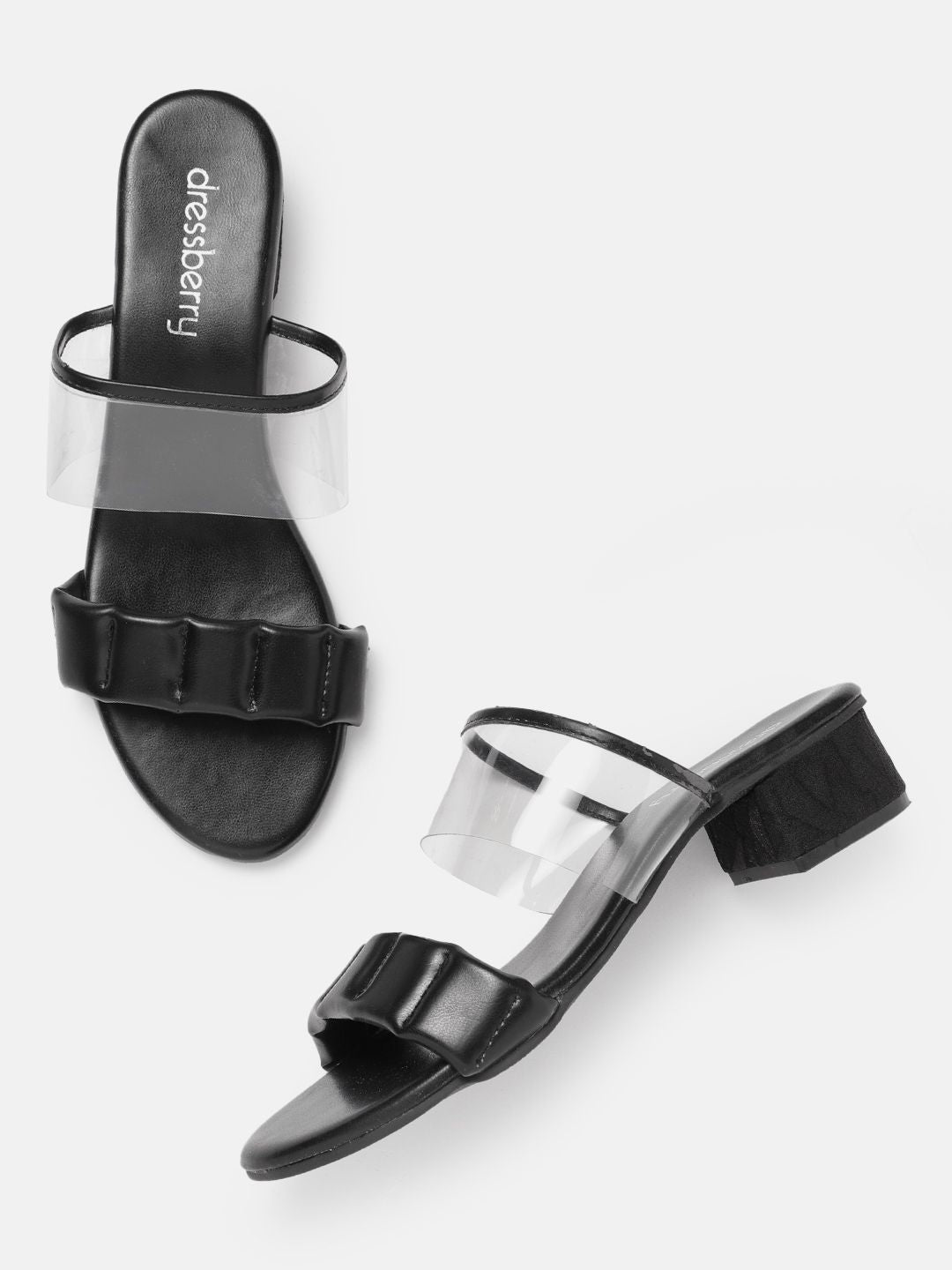 DressBerry Quilt Textured Block Sandals
