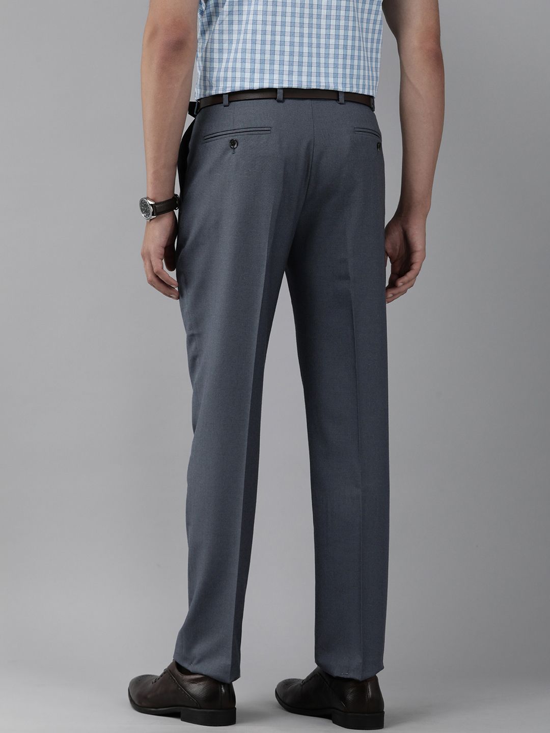 Park Avenue Men Smart Fit Low-Rise Formal Trousers