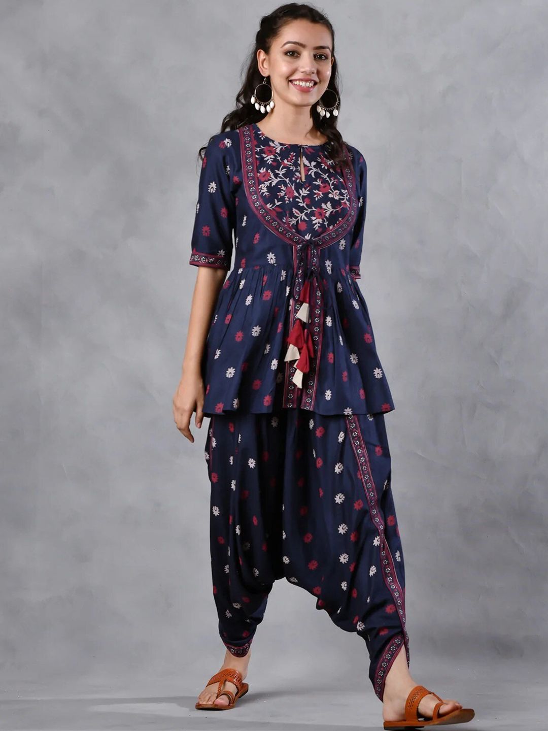 Rustorange Floral Printed Co-Ord Set