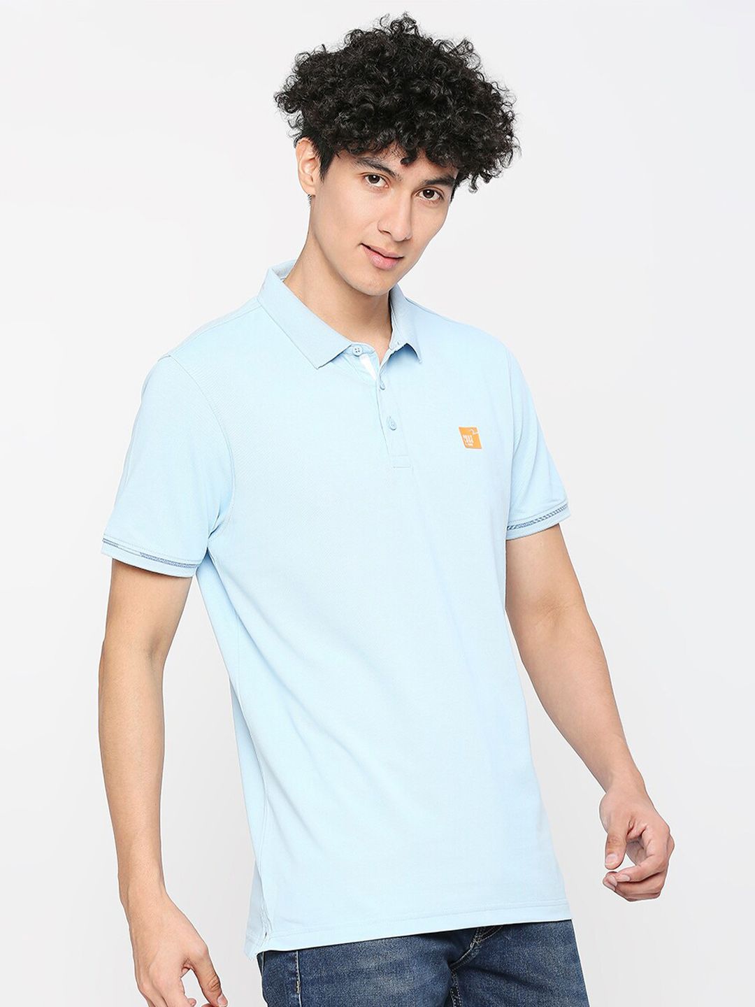 SPYKAR Polo Collar Slim Fit Cotton T-shirt