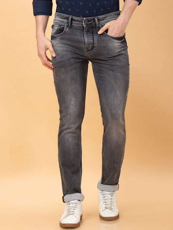 Being Human Men Low Distress Krypton Straight Fit Heavy Fade Jeans