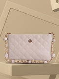 Lino Perros Beige Quilted Small Sling Bag