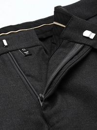 Park Avenue Men Mid-Rise Checked Smart Trousers