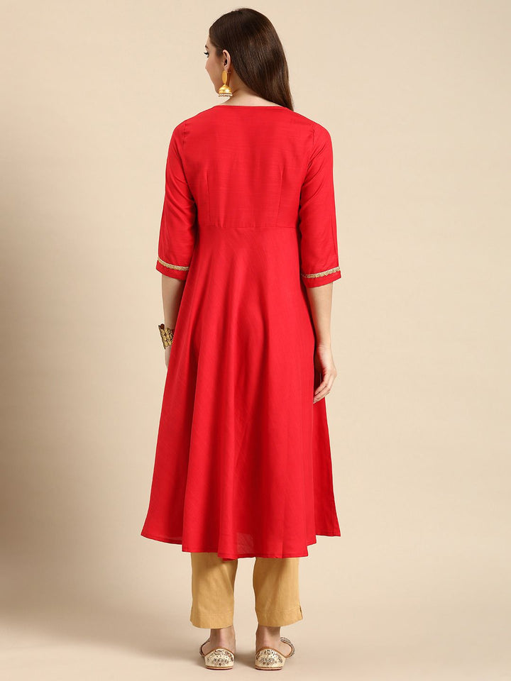 Anouk Ethnic Motifs Yoke Design Zari Work Kurta