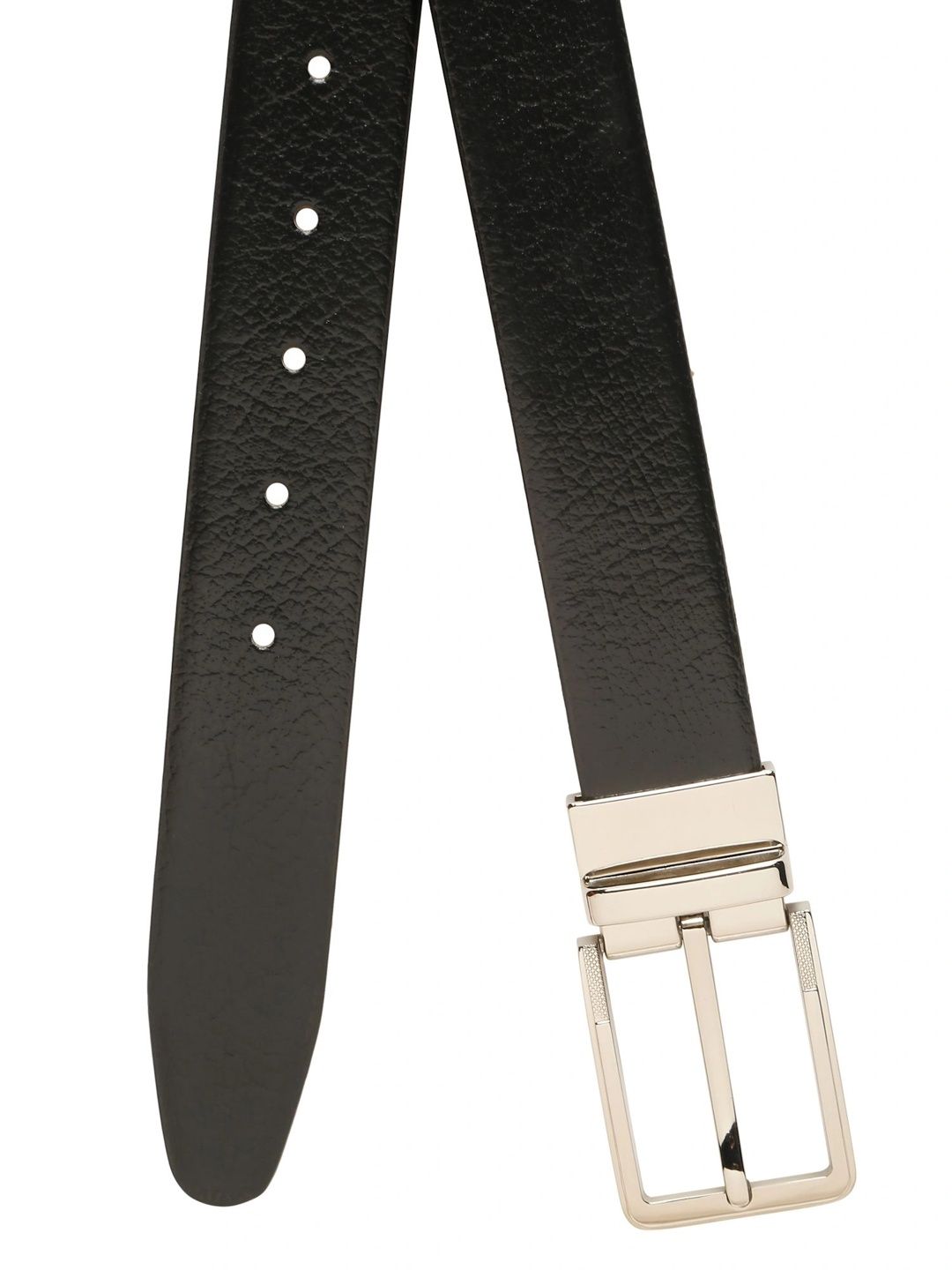 Teakwood Leathers Men Textured Leather Reversible Formal Belt