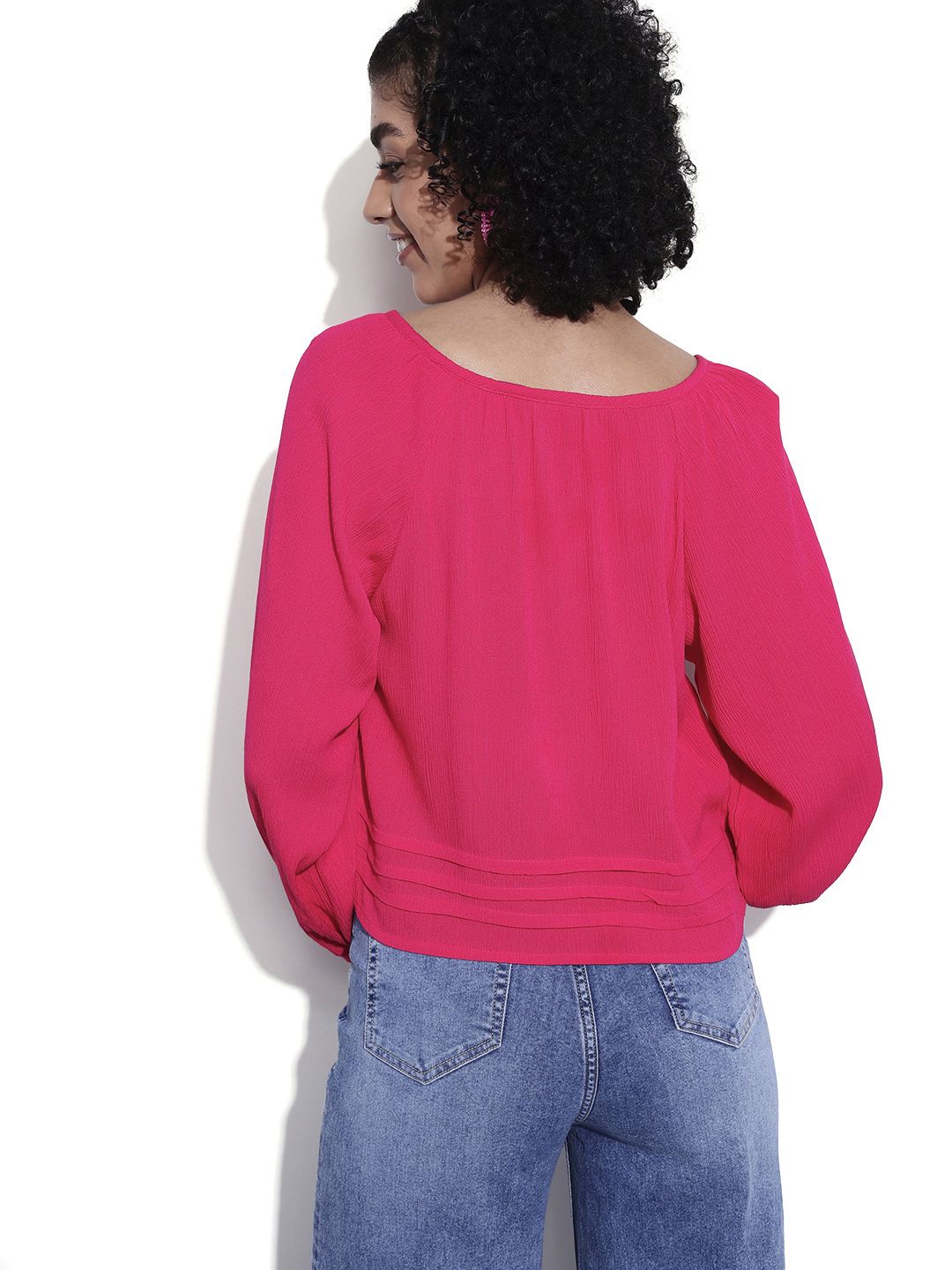 DressBerry Fuchsia Boss Babe Oversized Top