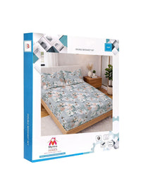Myntra Elegant Homes Grey Floral 300 TC King Double Bedsheet dengan 2 Sarung Bantal