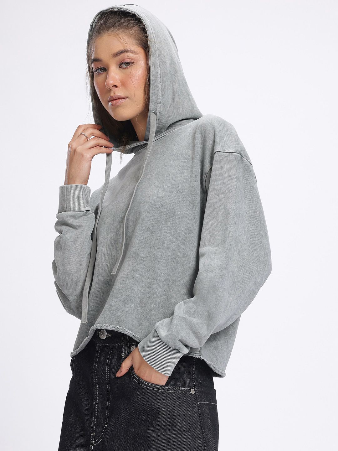 DressBerry Rugged Dyed Hooded Sweatshirt