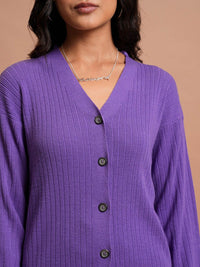 Tokyo Talkies Relaxed Cardigan With Flared Pants Co-Ord