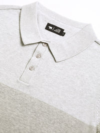 THE BEAR HOUSE Men Colourblocked Polo Collar T-shirt
