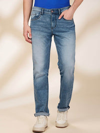 Being Human Men Straight Fit Mid-Rise Heavy Fade Stretchable Jeans