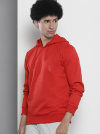 The Indian Garage Co Men Red Hooded Sweatshirt