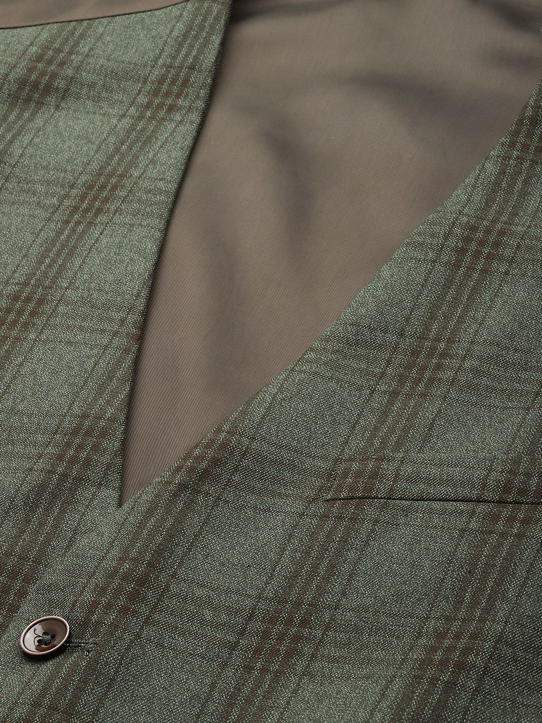 Park Avenue Checked Single Breasted Super Slim Fit 3 Piece Formal Suits