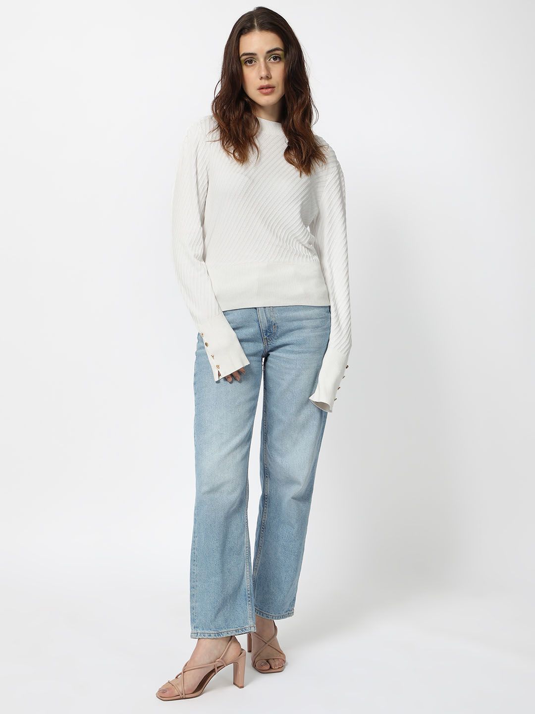 RAREISM Basic Sweater With Cuff Detail