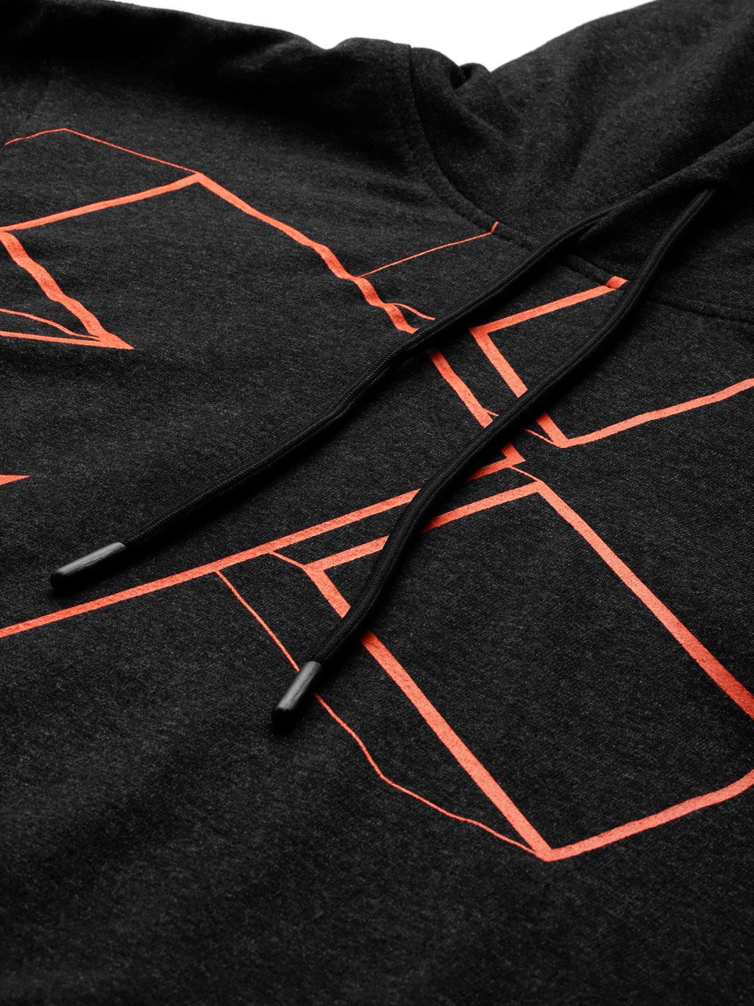 HRX by Hrithik Roshan Printed Melange Effect Hooded Running Sweatshirt