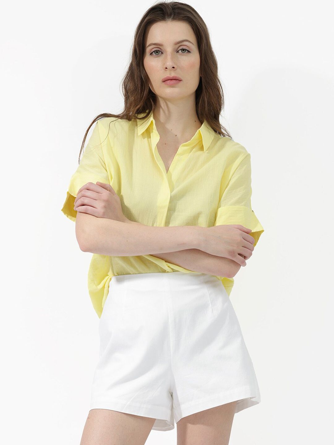RAREISM Women High-Rise Cotton Shorts