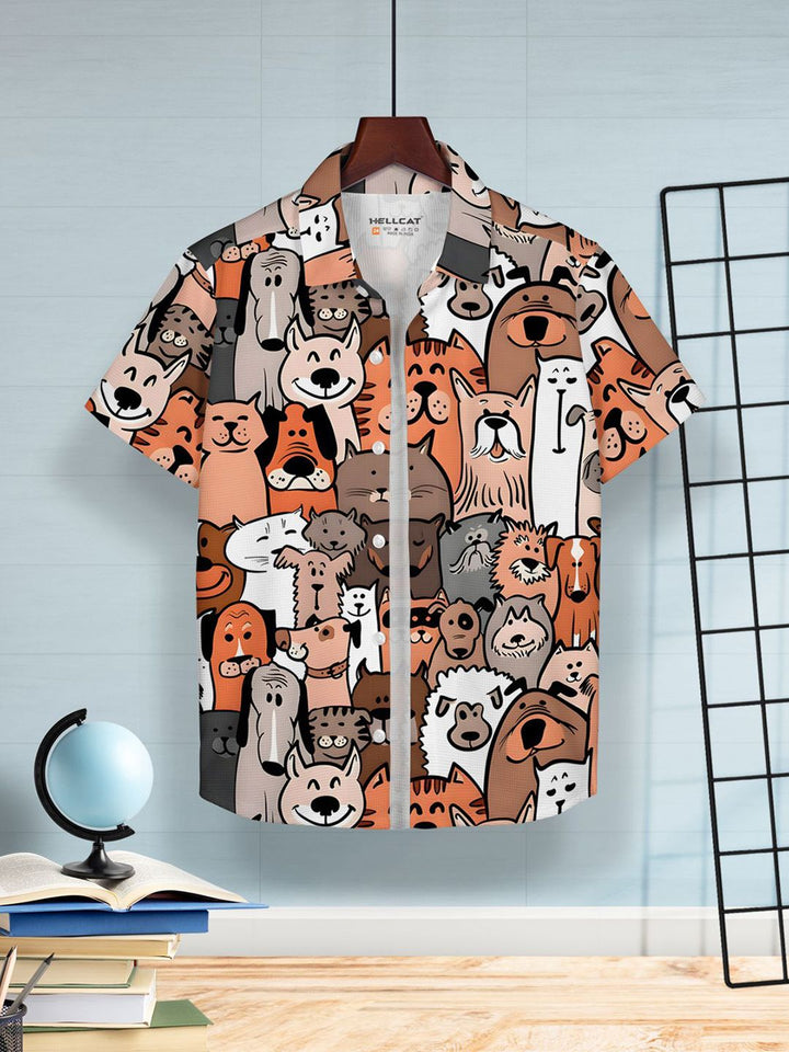 HELLCAT Boys Floral Opaque Printed Casual Shirt